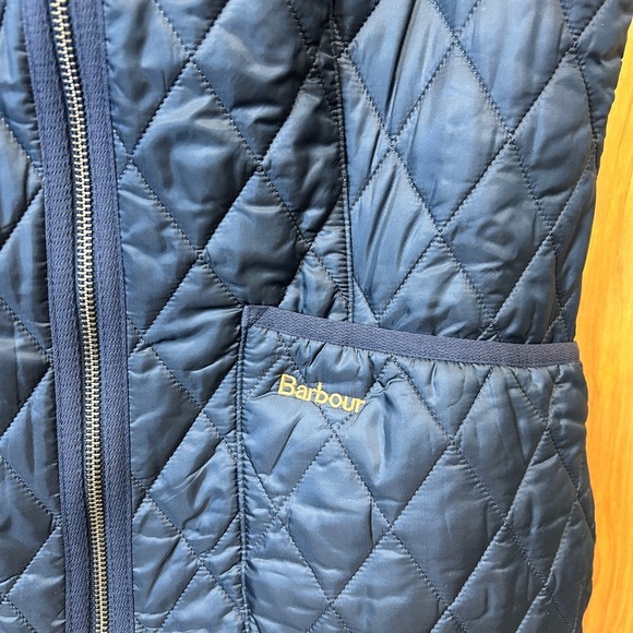 Barbour Black Quilted Vest with Stand-Up Collar - Picture 2 of 6